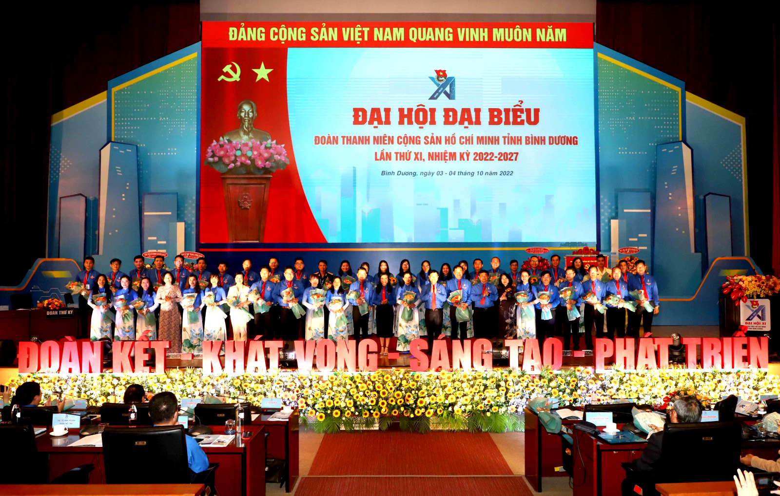 Ra mắt Ban Chấp hành Đoàn TNCS Hồ Chí Minh tỉnh Bình Dương khóa XI nhiệm kỳ 2022-2027 (Ảnh: Quốc Chiến)